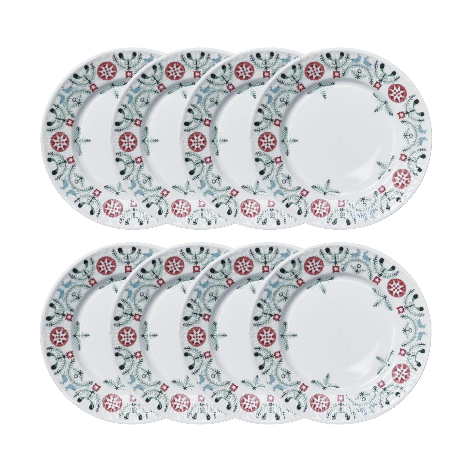 Swedish Grace Winter desserttallerken Ø17 cm 8-pakning - Hvit,  Rörstrand