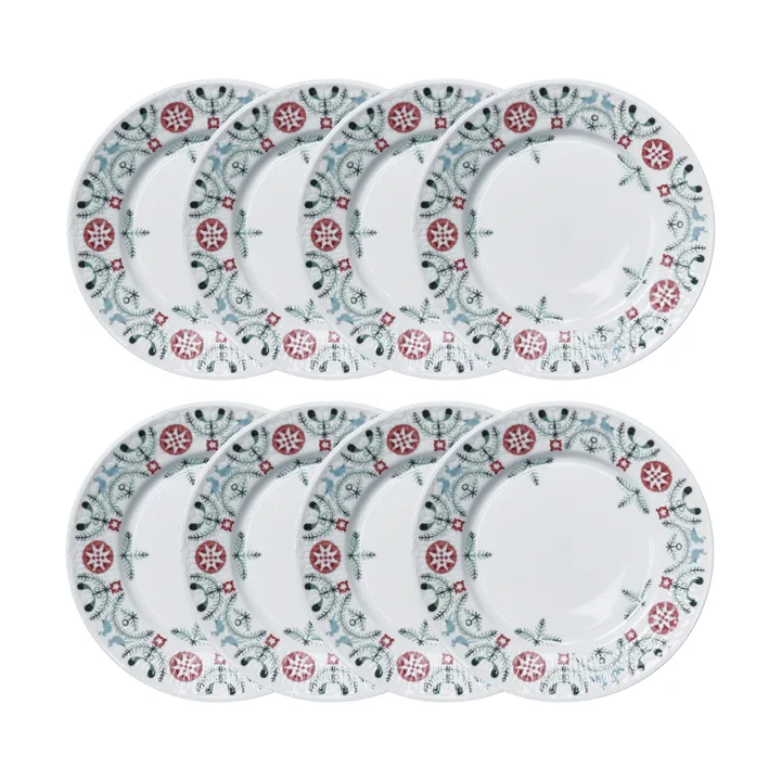 Swedish Grace Winter desserttallerken Ø17 cm 8-pakning - Hvit - Rörstrand