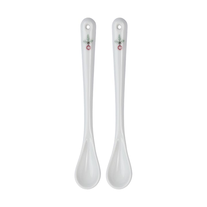 Swedish Grace Winter skje 15 cm 2-pakning - Hvit - Rörstrand