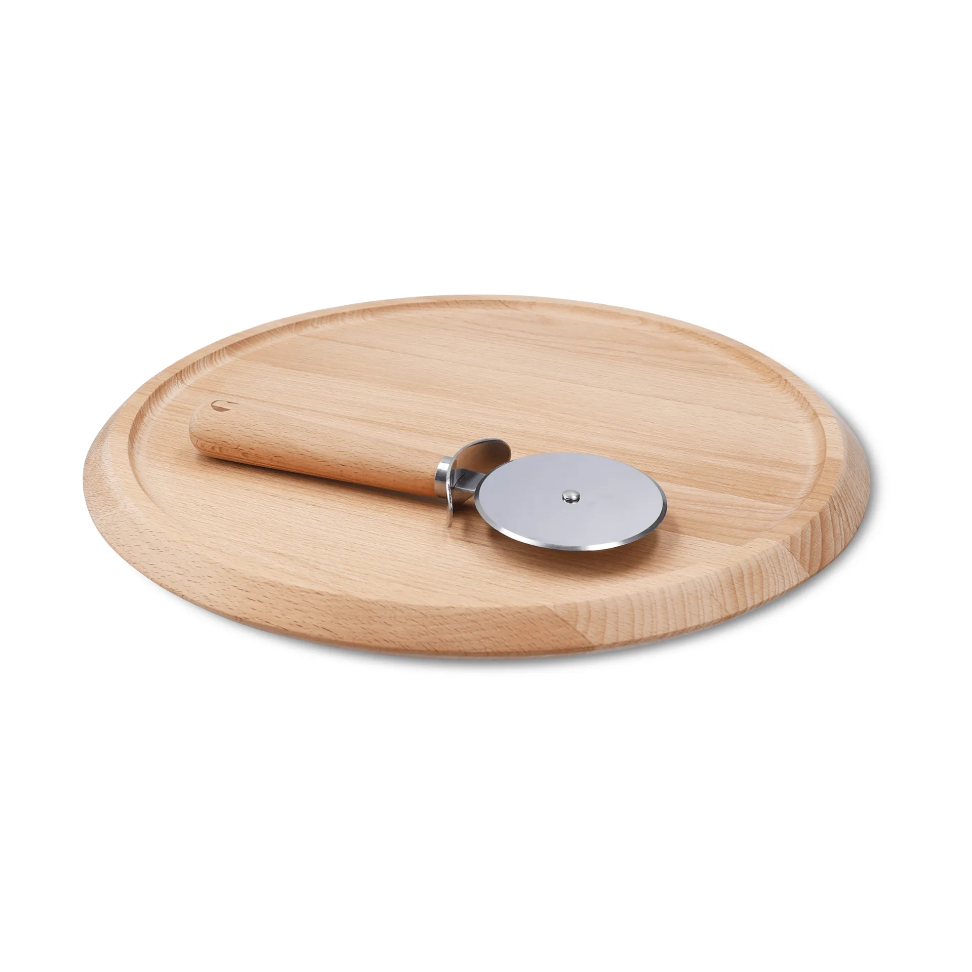 Grand Cru pizzabrett og pizzaskjærer, Bøk, Ø35 cm Rosendahl