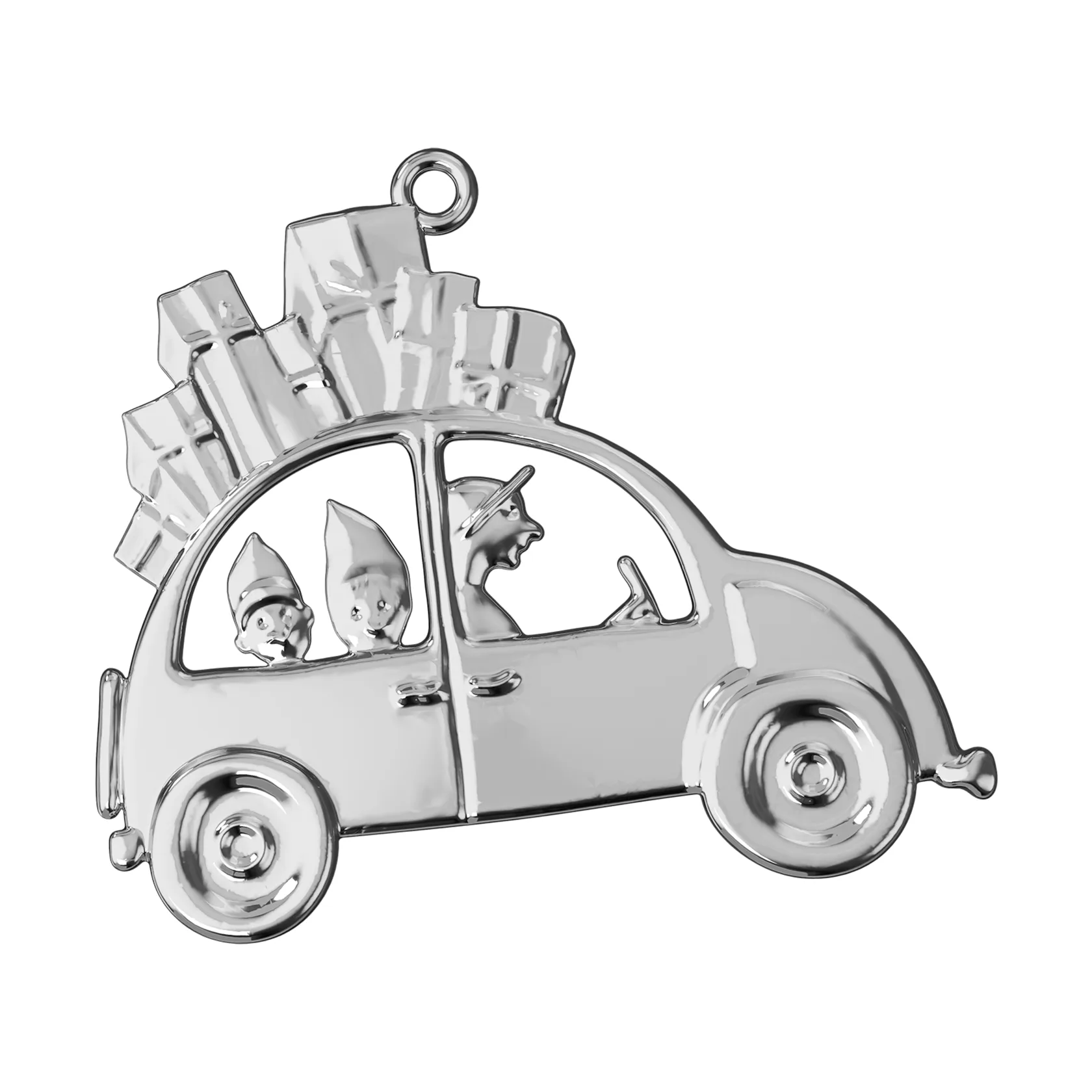 Karen Blixen julebil juleoppheng 6,5 cm, Forsølvet Rosendahl