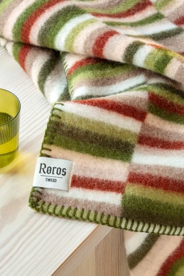 Ida teppe 135x200 cm - Olive burgundy - Røros Tweed