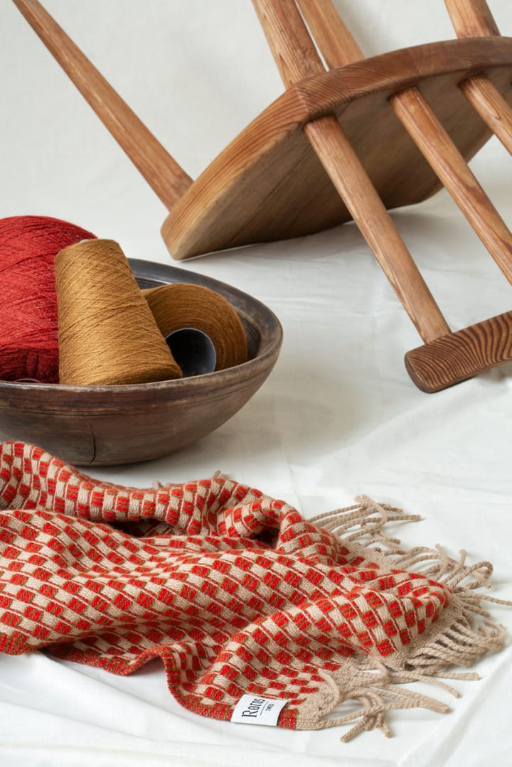 Isak pledd 150x210 cm, Red sumac Røros Tweed