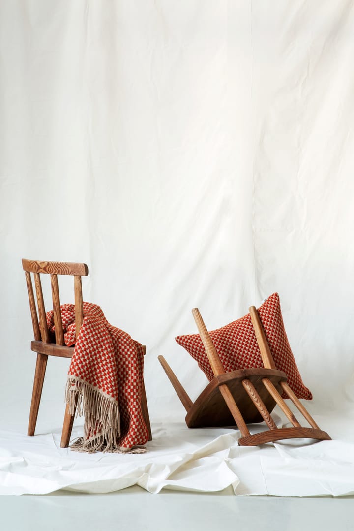 Isak pledd 150x210 cm, Red sumac Røros Tweed