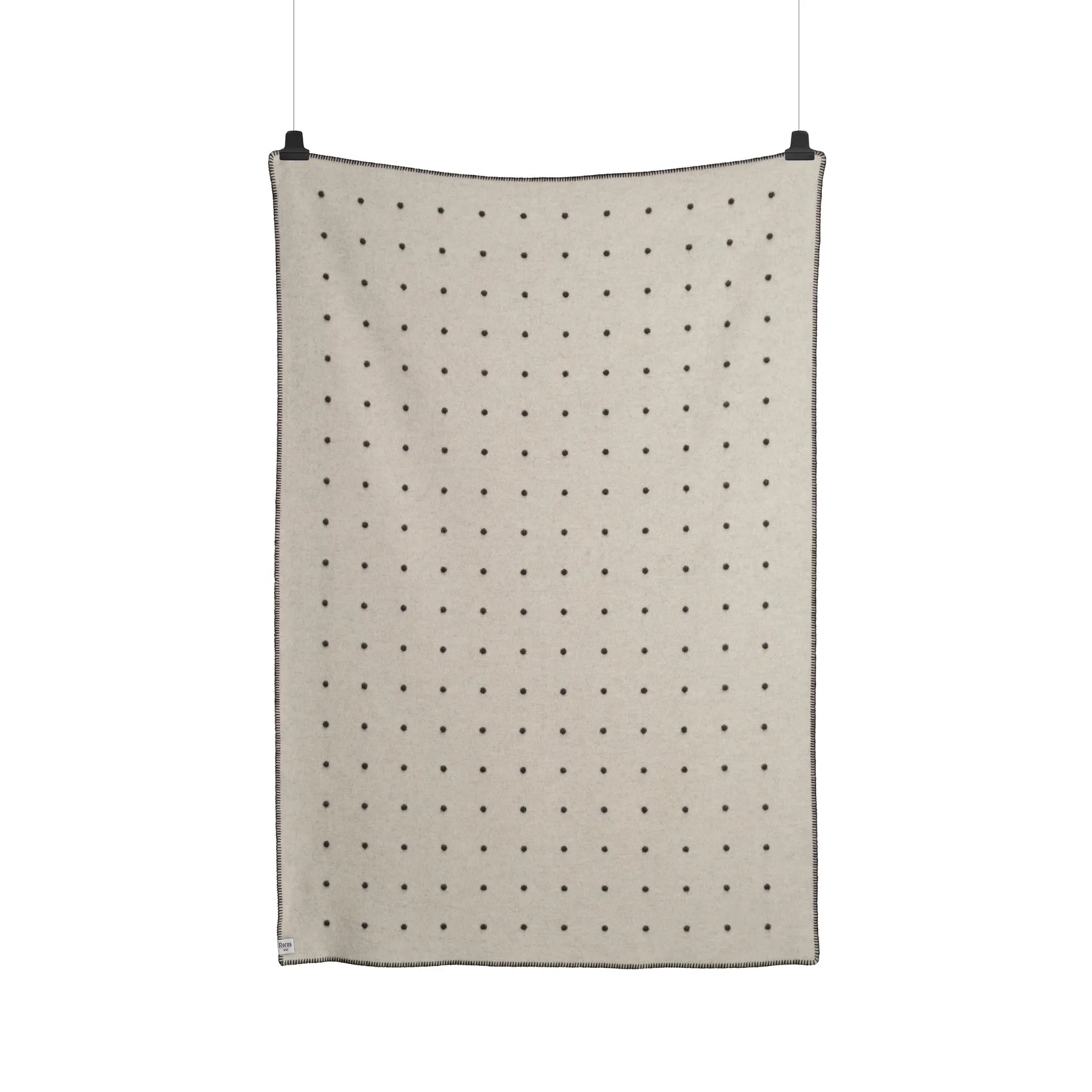 Pastille teppe 135x200 cm, Black and white Røros Tweed