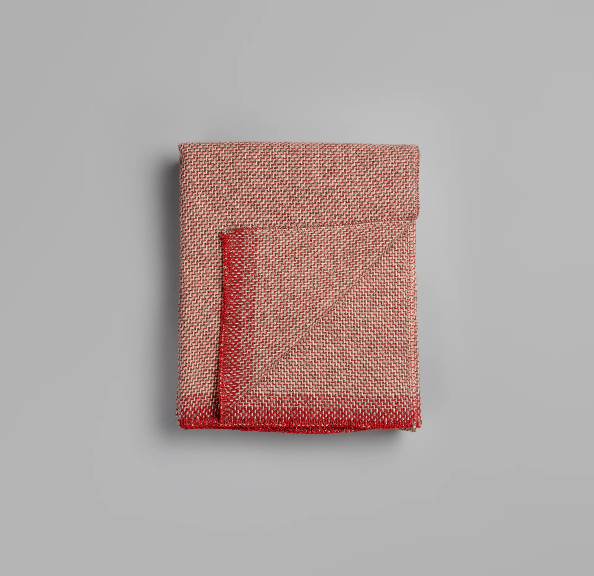 Una teppe 150x200 cm, Light red Røros Tweed