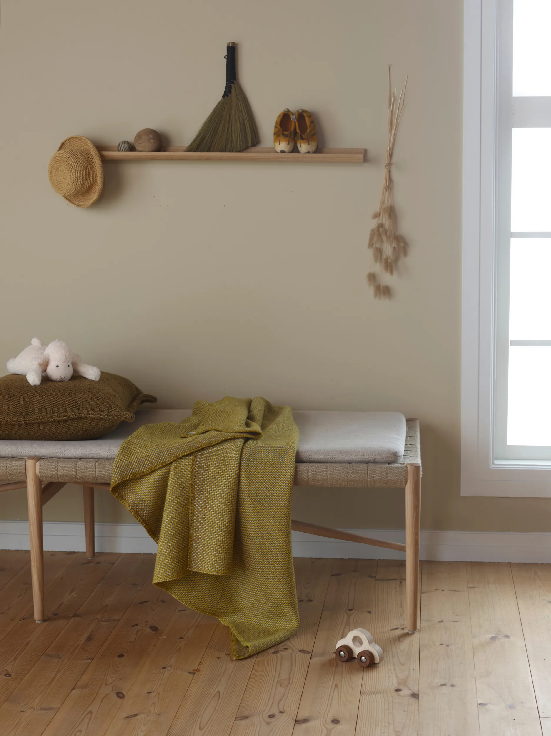 Una teppe 150x200 cm, Ocher Røros Tweed