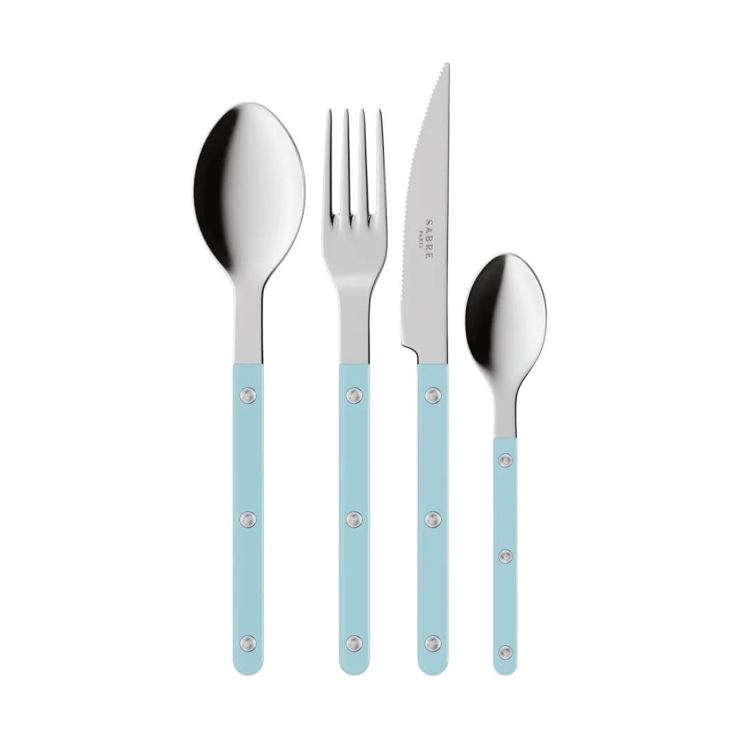 Bistrot solid bestikksett 4 deler, Pastel blue SABRE Paris