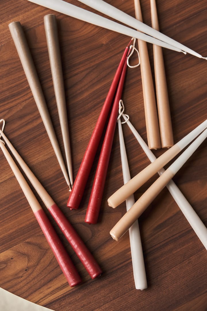 Atmosphere antikklys 4-pakning 32 cm, Dark red Scandi Essentials