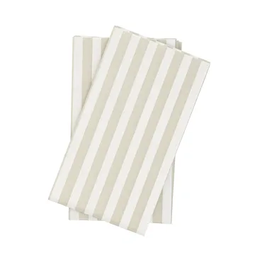 Bold Stripe papirserviett - Hvit-beige, 15‑pakning, 33x40 cm - Scandi Essentials