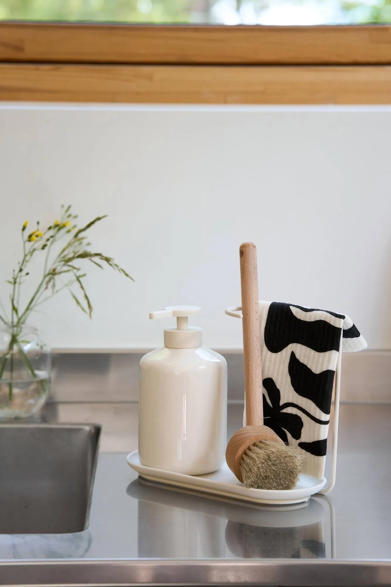 Daily oppvaskklut med mønster, Hvit, 3-pakning Scandi Essentials