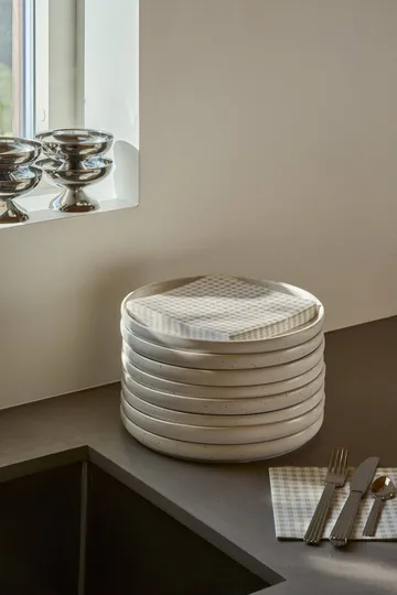 Fine grid papirserviett - Hvit-beige, 20‑pakning, 33x33 cm - Scandi Essentials