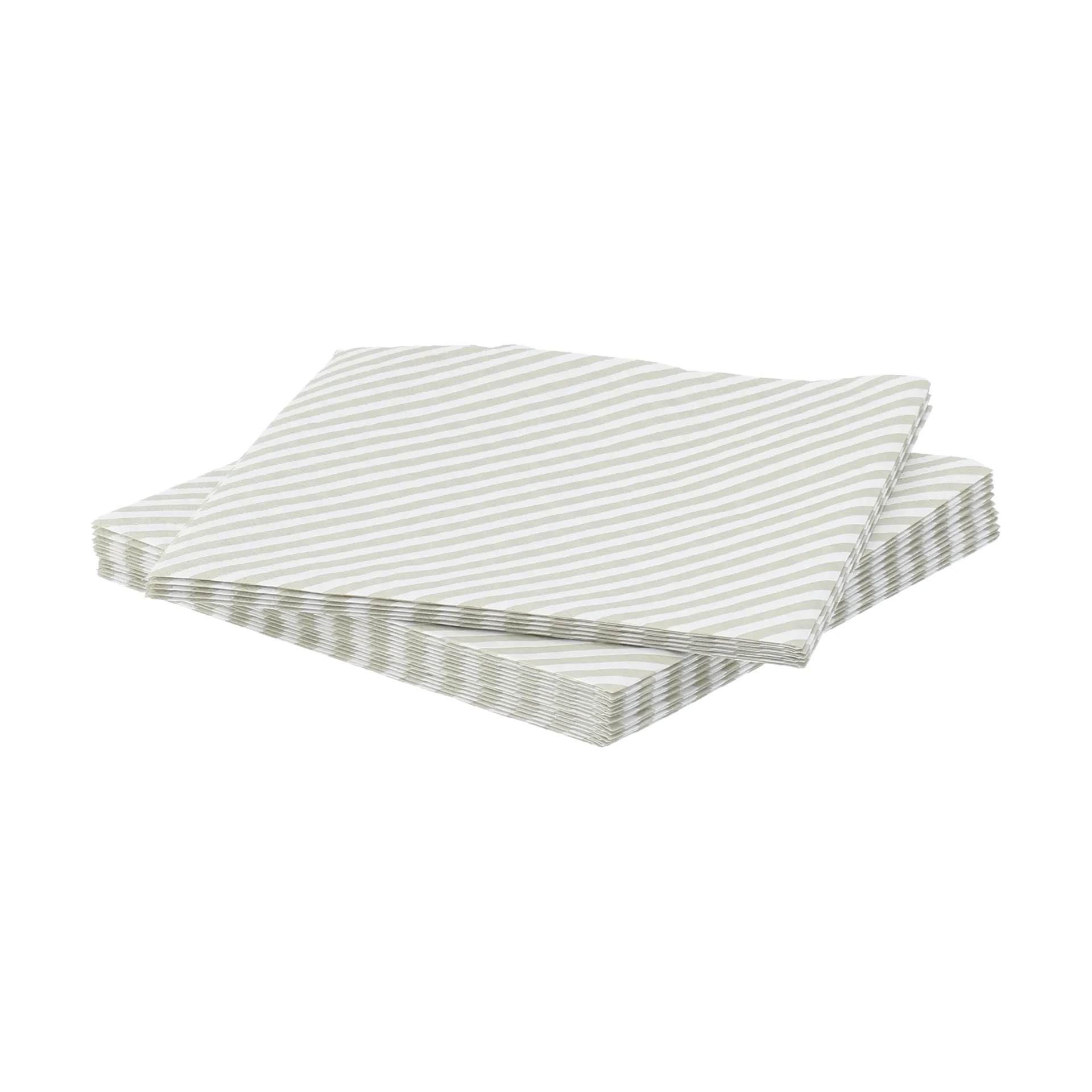 Fine stripe papirserviett, Hvit-beige, 20‑pakning, 33x33 cm Scandi Essentials