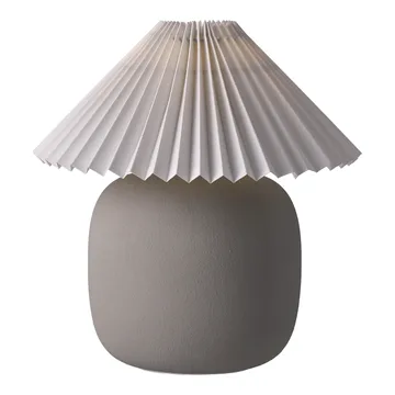Boulder bordlampe 29 cm grey-pleated white - Scandi Living