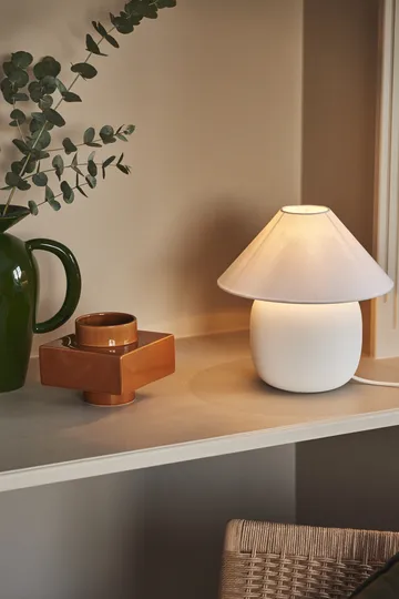 Boulder bordlampe 29 cm white-white - Scandi Living