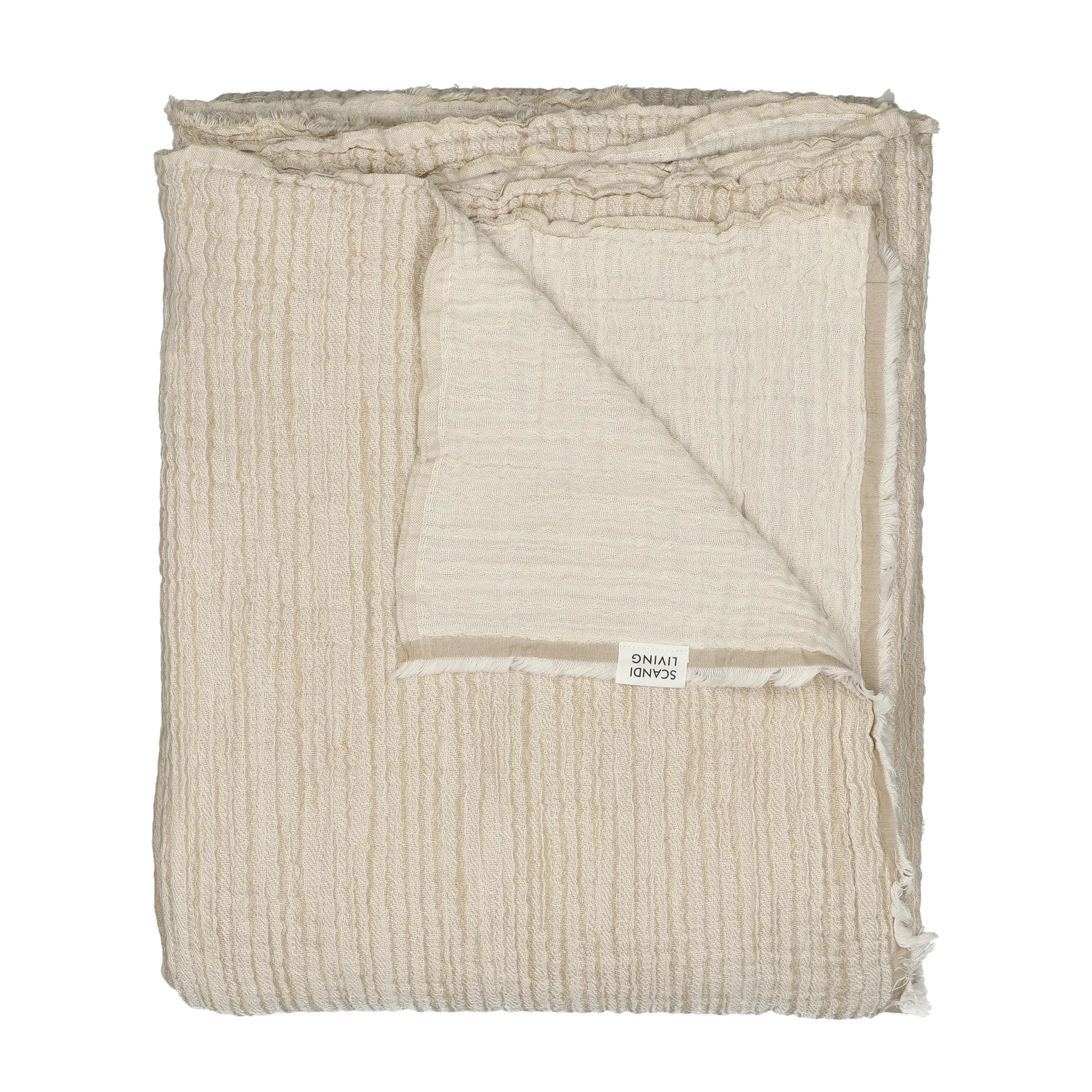 Breeze sengeteppe 260 x 260 cm, Beige Scandi Living