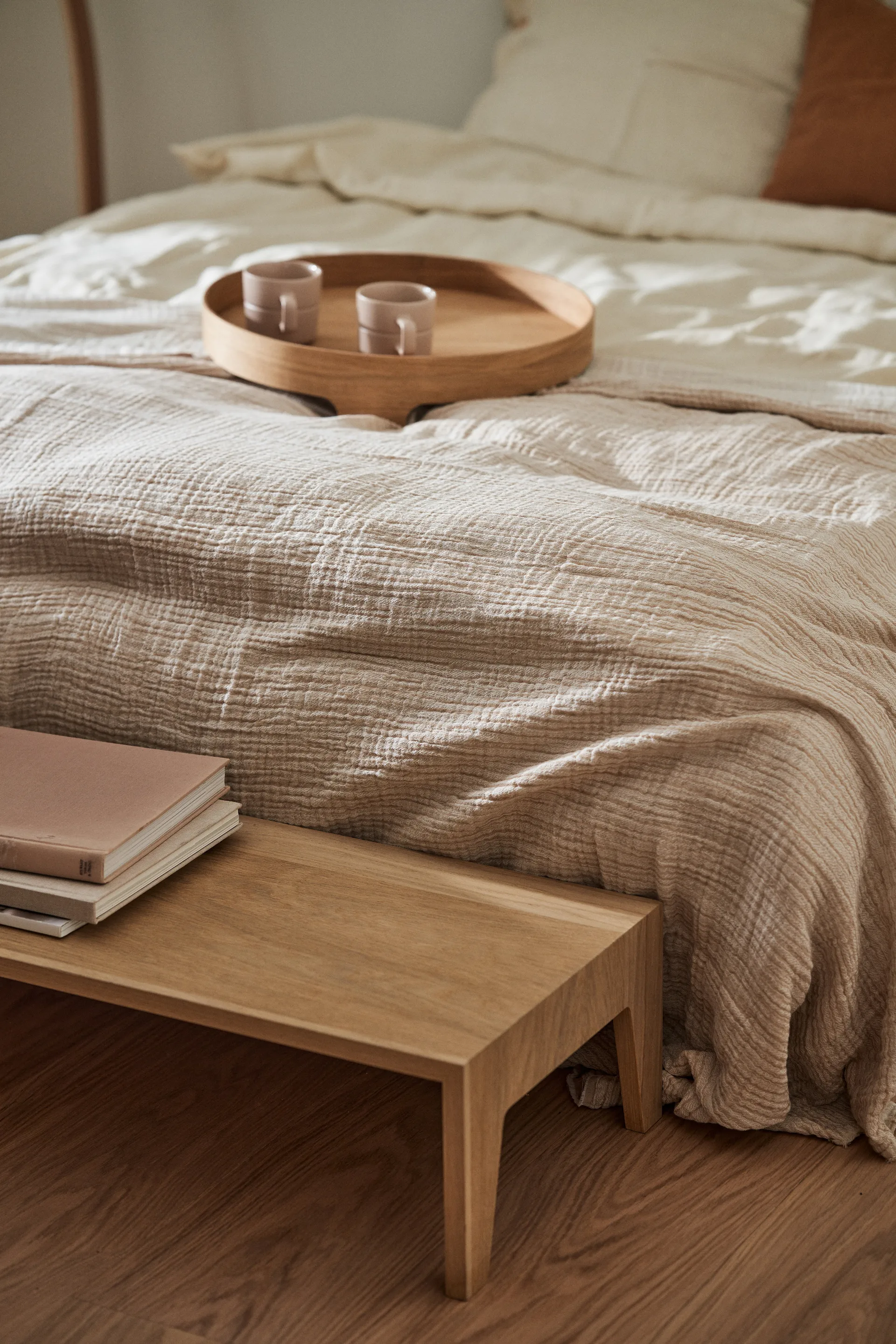 Breeze sengeteppe 260 x 260 cm, Beige Scandi Living