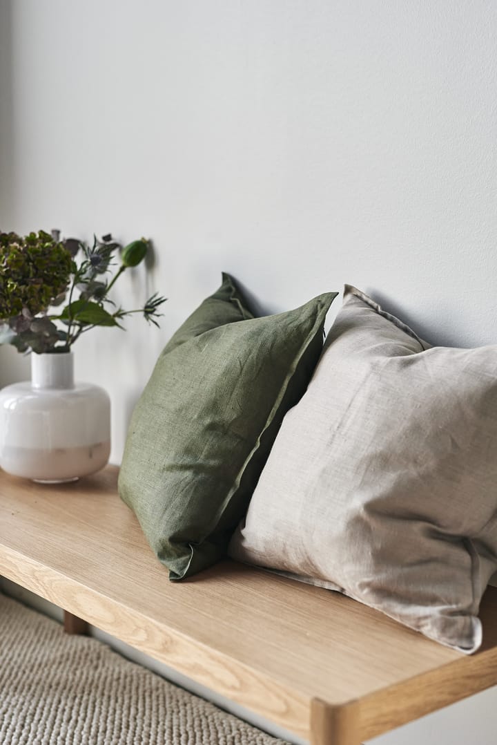 Calm putetrekk lin 50 x 50 cm, Forest Green Scandi Living