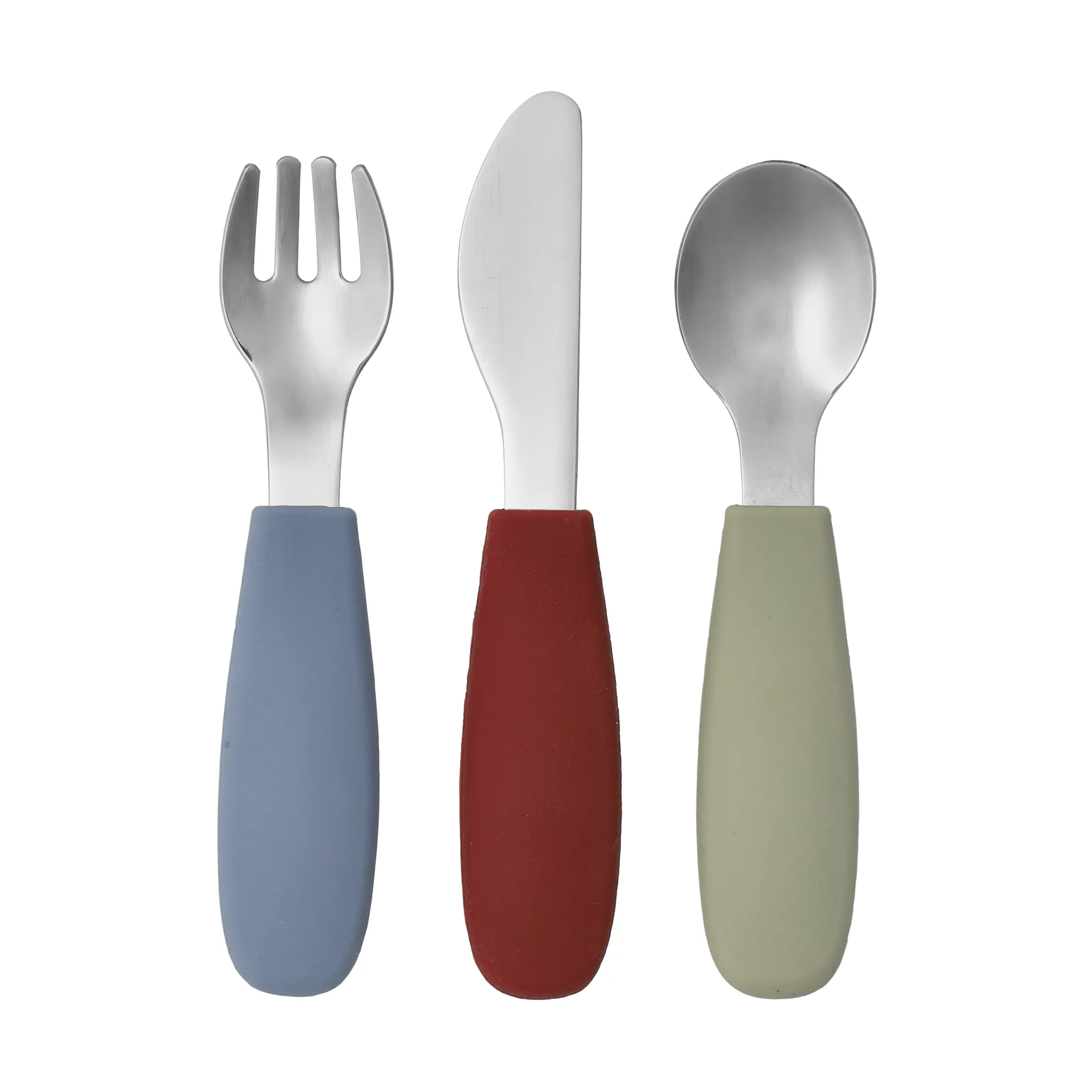 Dine bestikksett silikon 3 deler, Green-blue Scandi Living