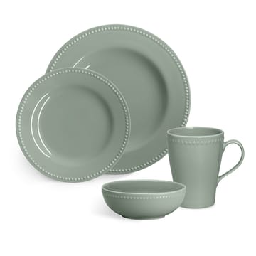 Dots tallerken 28 cm 4 stk. - Grønt - Scandi Living