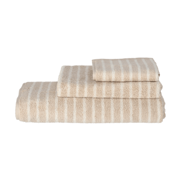 Drift badehåndkle 70x140 cm - Beige-hvit - Scandi Living