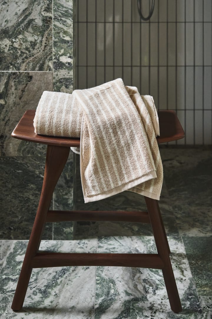 Drift badehåndkle 70x140 cm, Beige-hvit Scandi Living