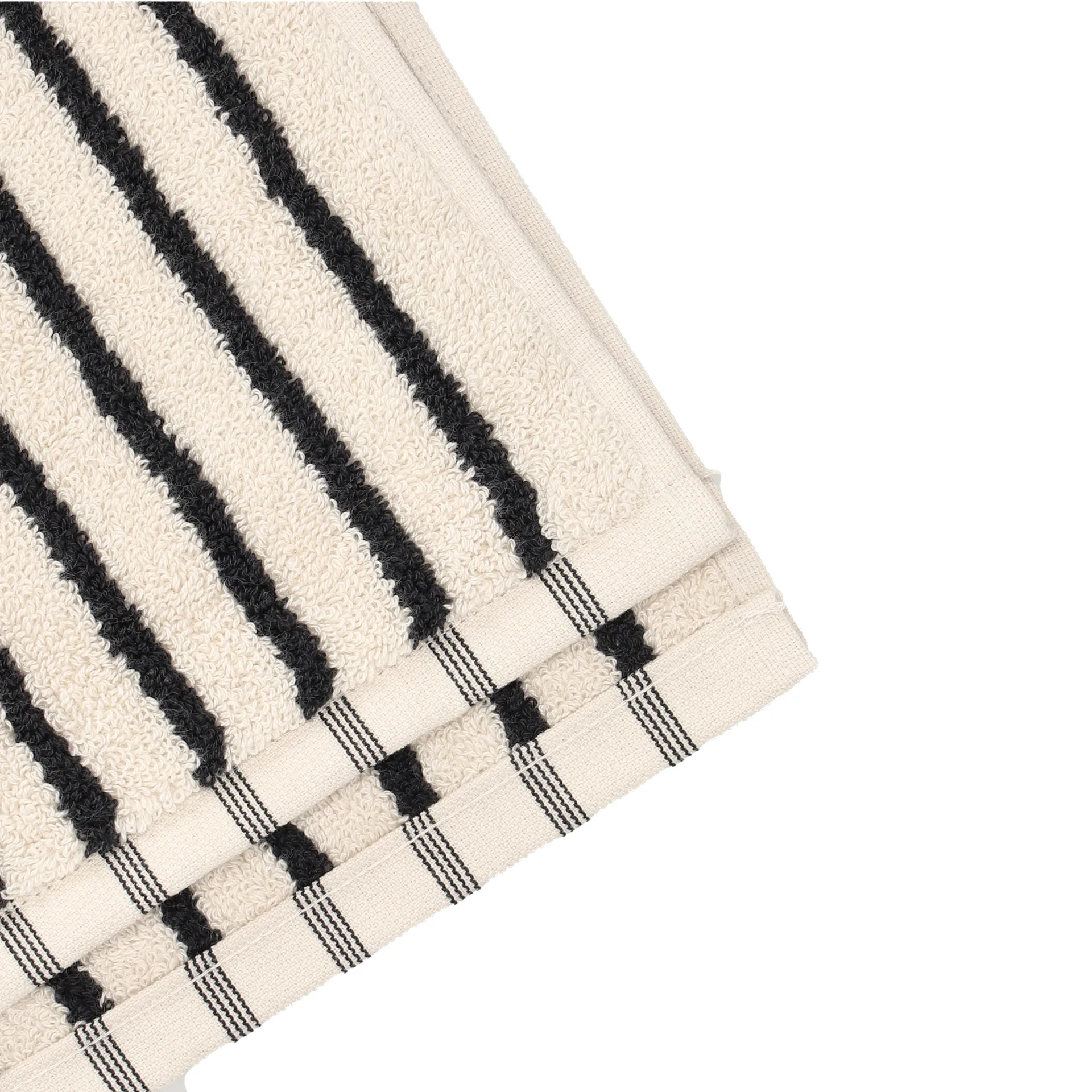 Drift badehåndkle 70x140 cm, Hvit-svart Scandi Living