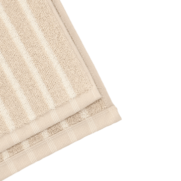 Drift håndkle 30x50 cm - Beige-hvit - Scandi Living