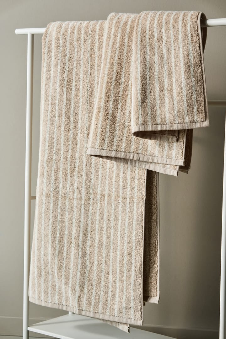 Drift håndkle 30x50 cm, Beige-hvit Scandi Living