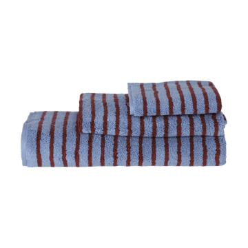 Drift håndkle 30x50 cm - Blå-rød - Scandi Living
