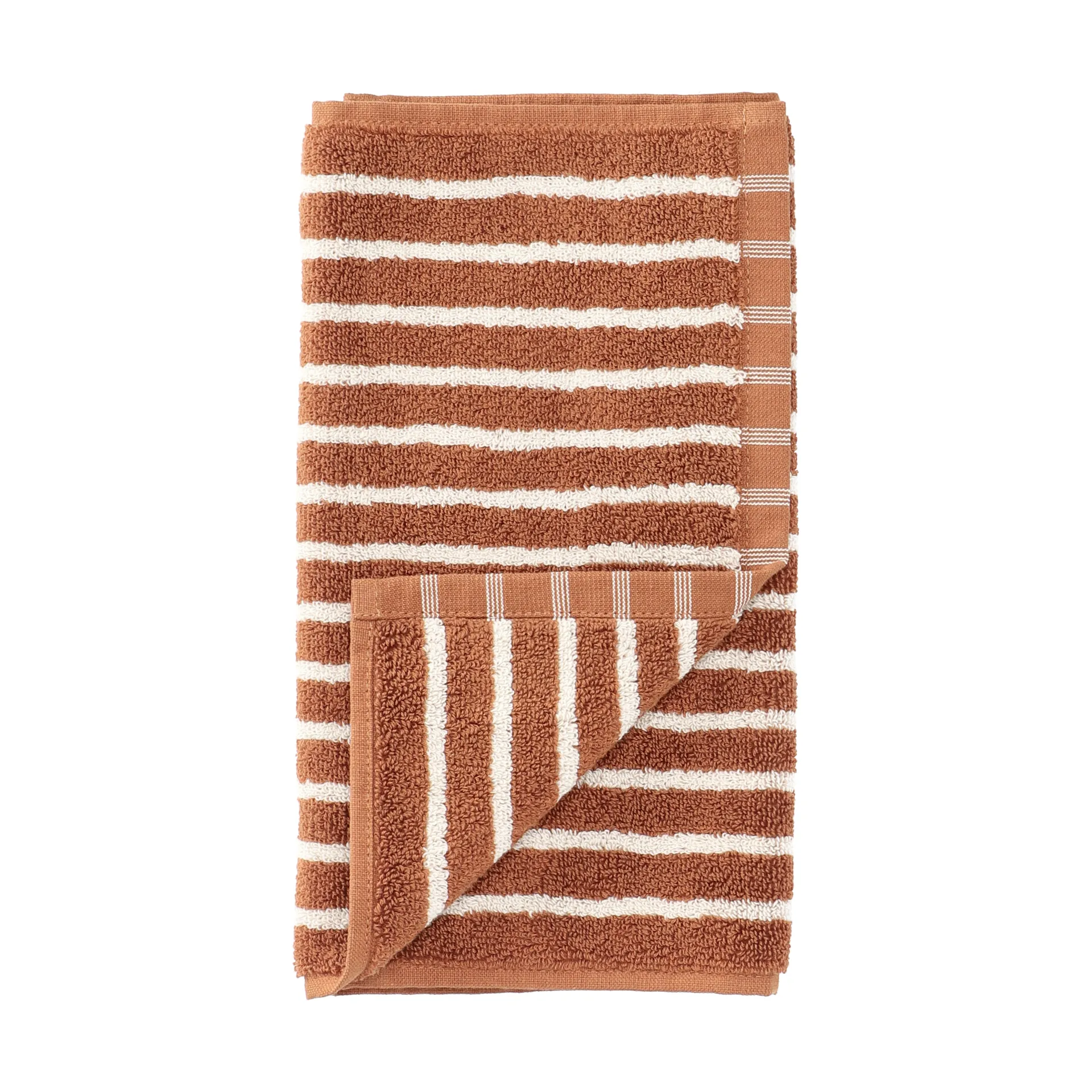 Drift håndkle 30x50 cm, Brun-hvit Scandi Living
