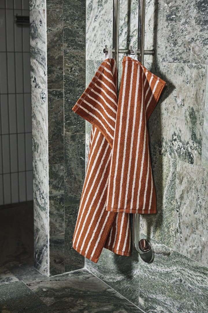 Drift håndkle 30x50 cm, Brun-hvit Scandi Living