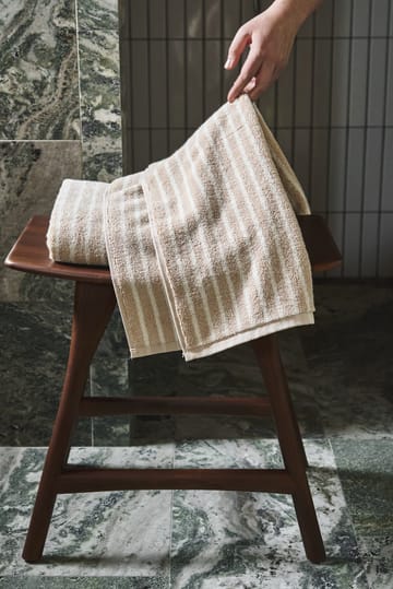 Drift håndkle 50x70 cm - Beige-hvit - Scandi Living