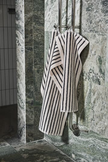 Drift håndkle 50x70 cm - Hvit-svart - Scandi Living