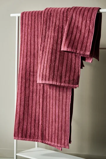 Drift håndklesett 4 deler - Rosa-rød - Scandi Living