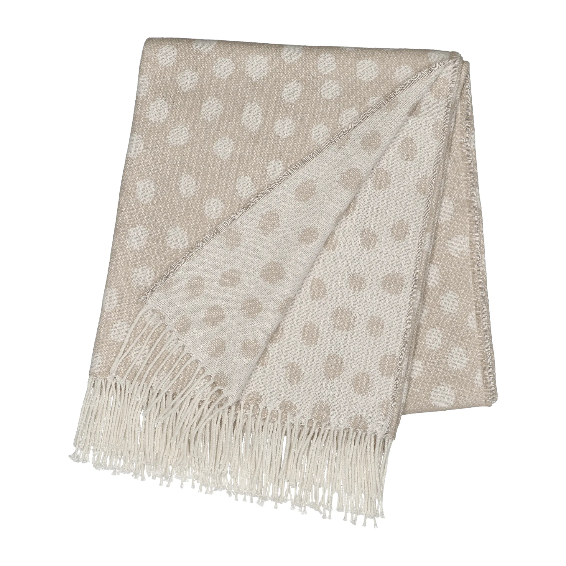Droplets bomullspledd 130 x 185 cm, Beige Scandi Living