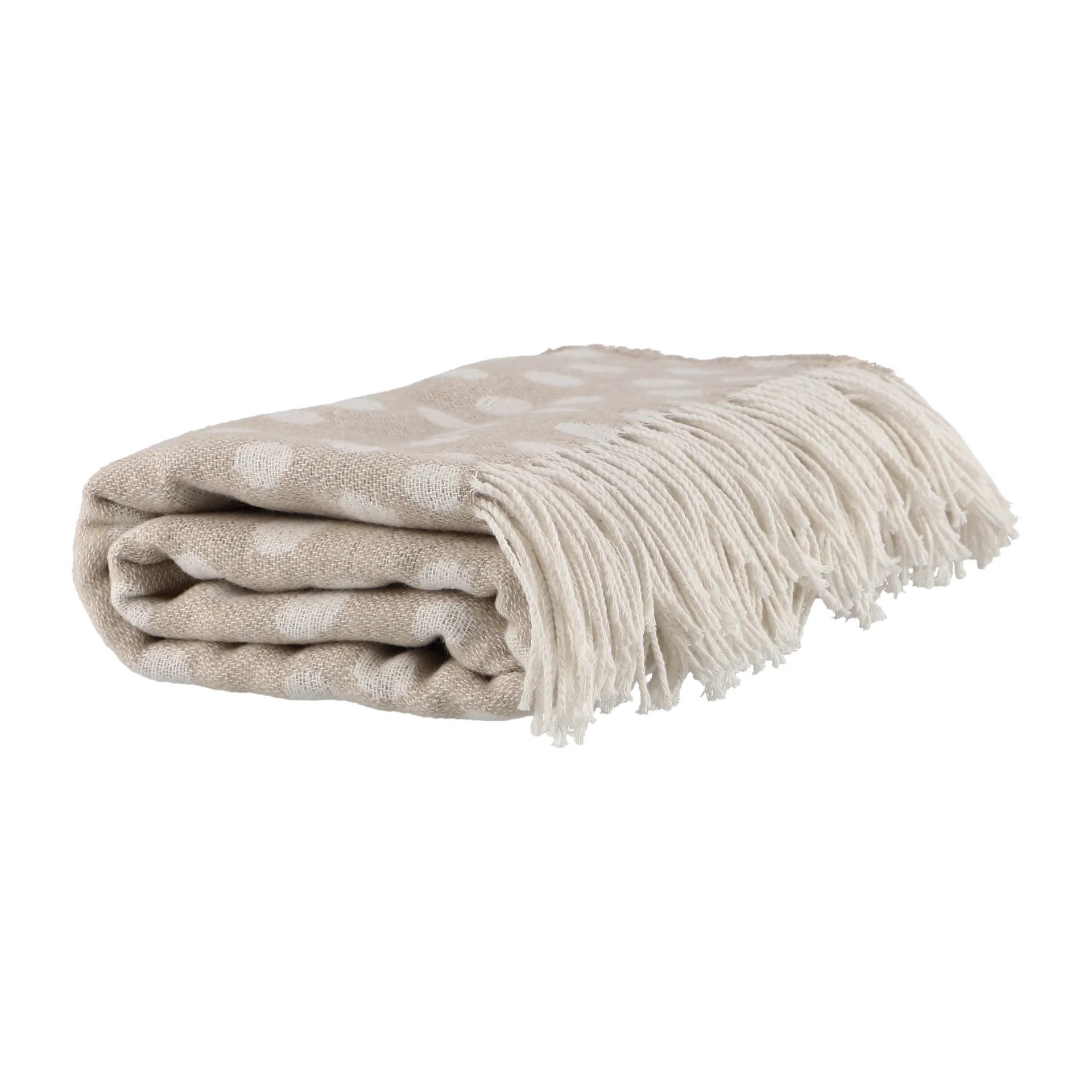Droplets bomullspledd 130 x 185 cm, Beige Scandi Living