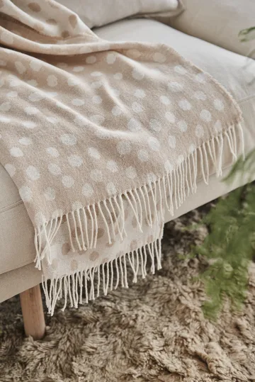 Droplets bomullspledd 130 x 185 cm - Beige - Scandi Living