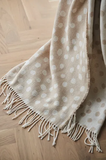 Droplets bomullspledd 130 x 185 cm - Beige - Scandi Living