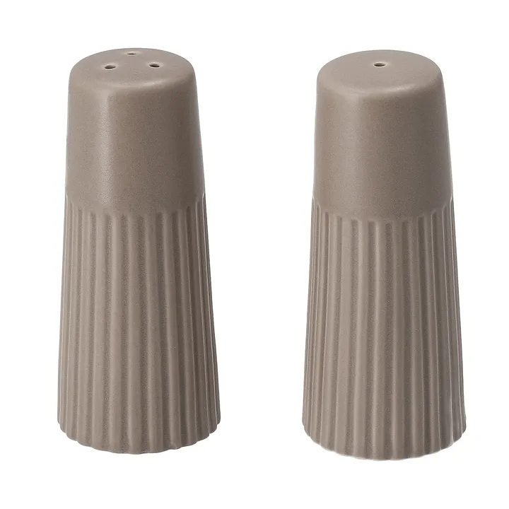 Edge salt- og pepperkvern 2 deler - Taupe, Ø3,8x8,7 cm - Scandi Living