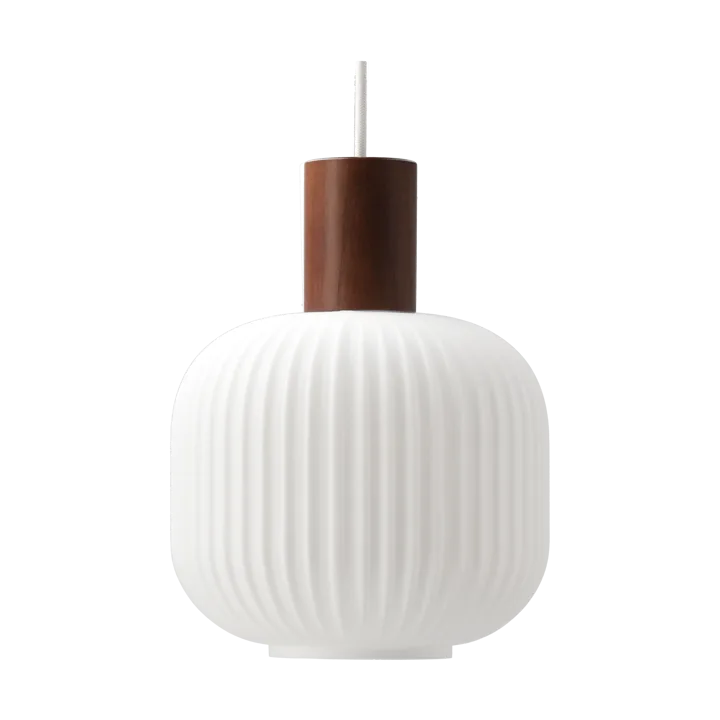 Fair taklampe Ø20cm - Frostat glass-mørkbeiset ask - Scandi Living