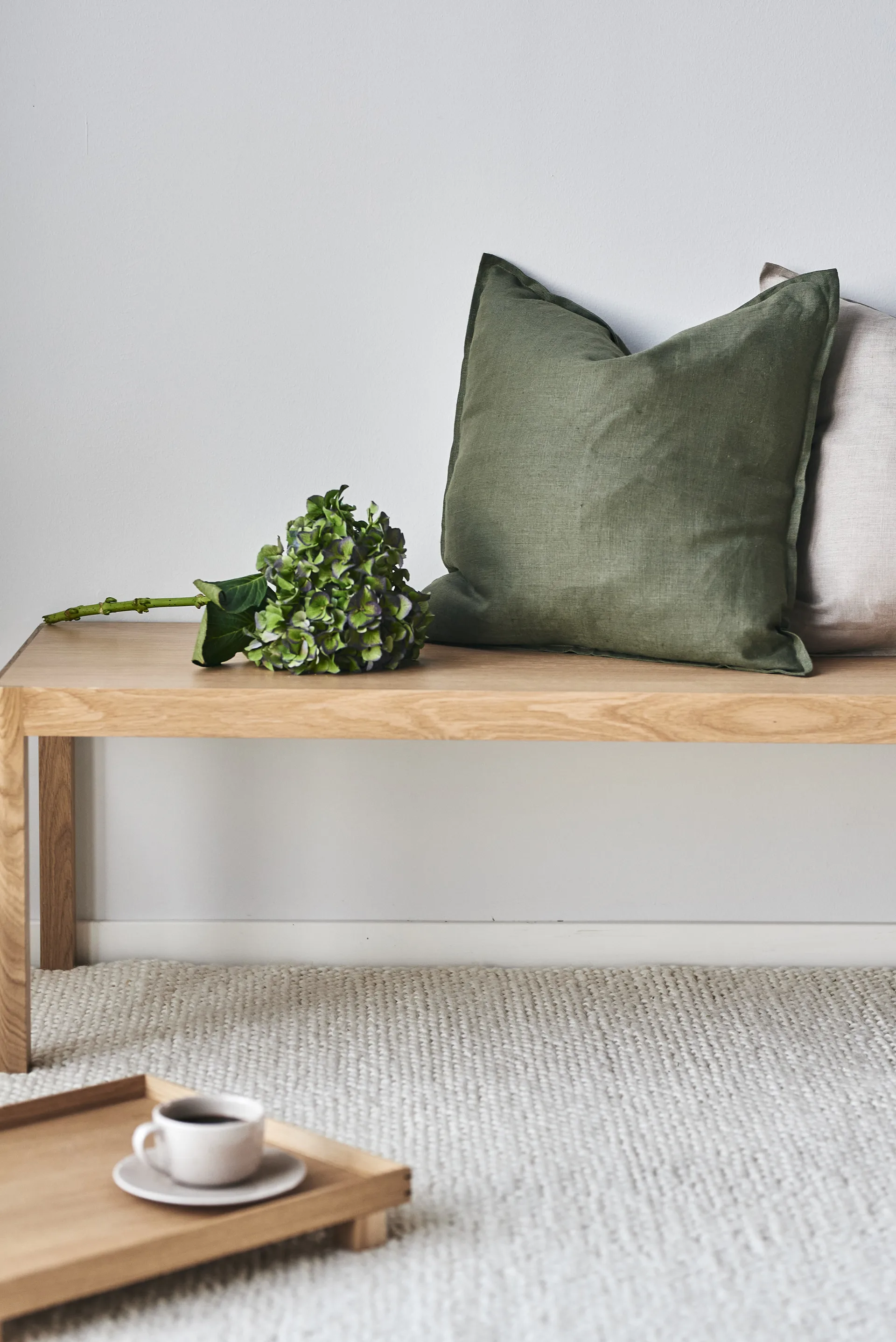 Flock ullteppe naturhvit, 200x300 cm Scandi Living