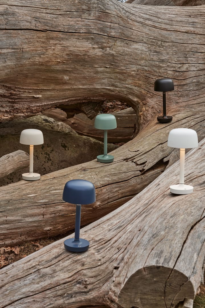 Halo bærbar bordlampe 25,5 cm, Blue Scandi Living