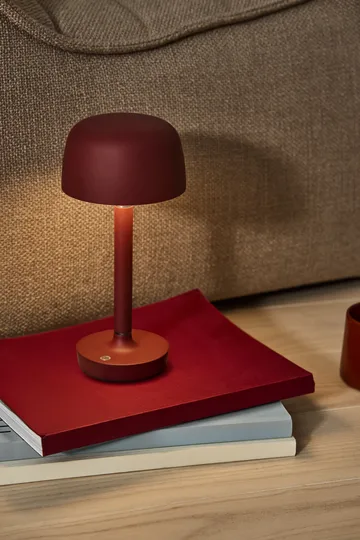 Halo bærbar bordlampe 25,5 cm - Burgundy - Scandi Living