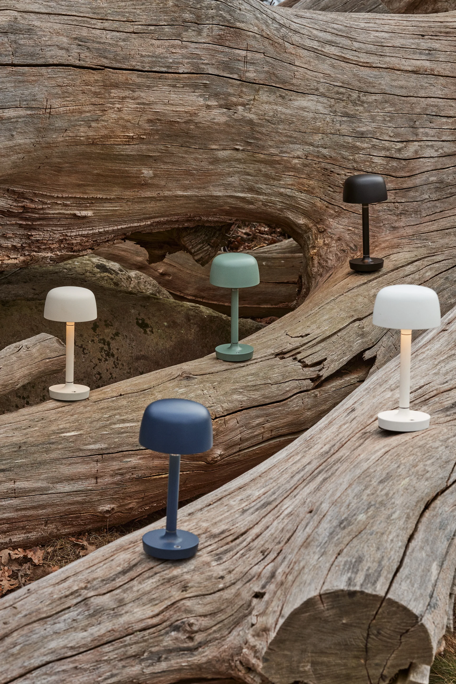 Halo bærbar bordlampe 25,5 cm, White Scandi Living