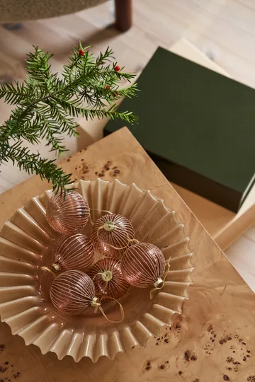 Holiday juletrekule 6-pakning - Rose gold - Scandi Living