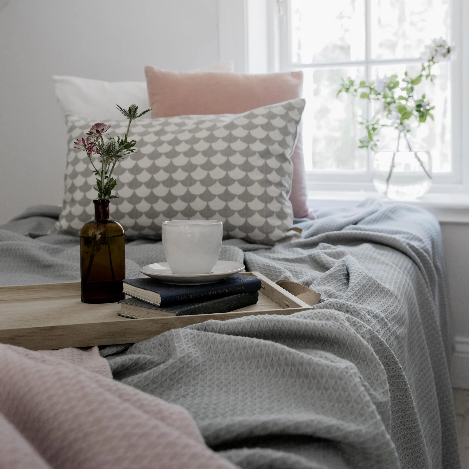 Kimono sengeteppe 139x260 cm, concrete (grå) Scandi Living