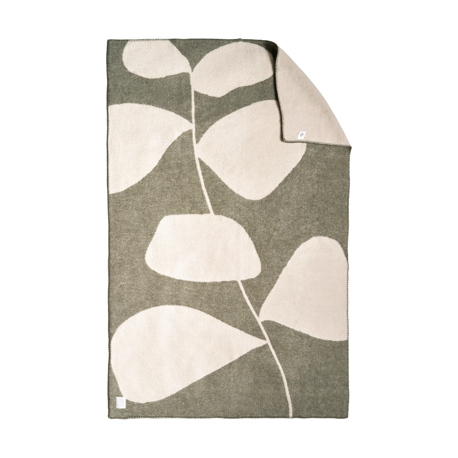 Leaf ullpledd 130x180 cm, Khaki grønn Scandi Living