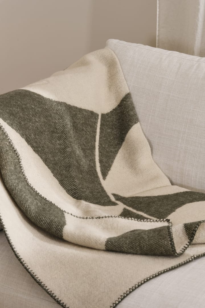 Leaf ullpledd 130x180 cm, Khaki grønn Scandi Living