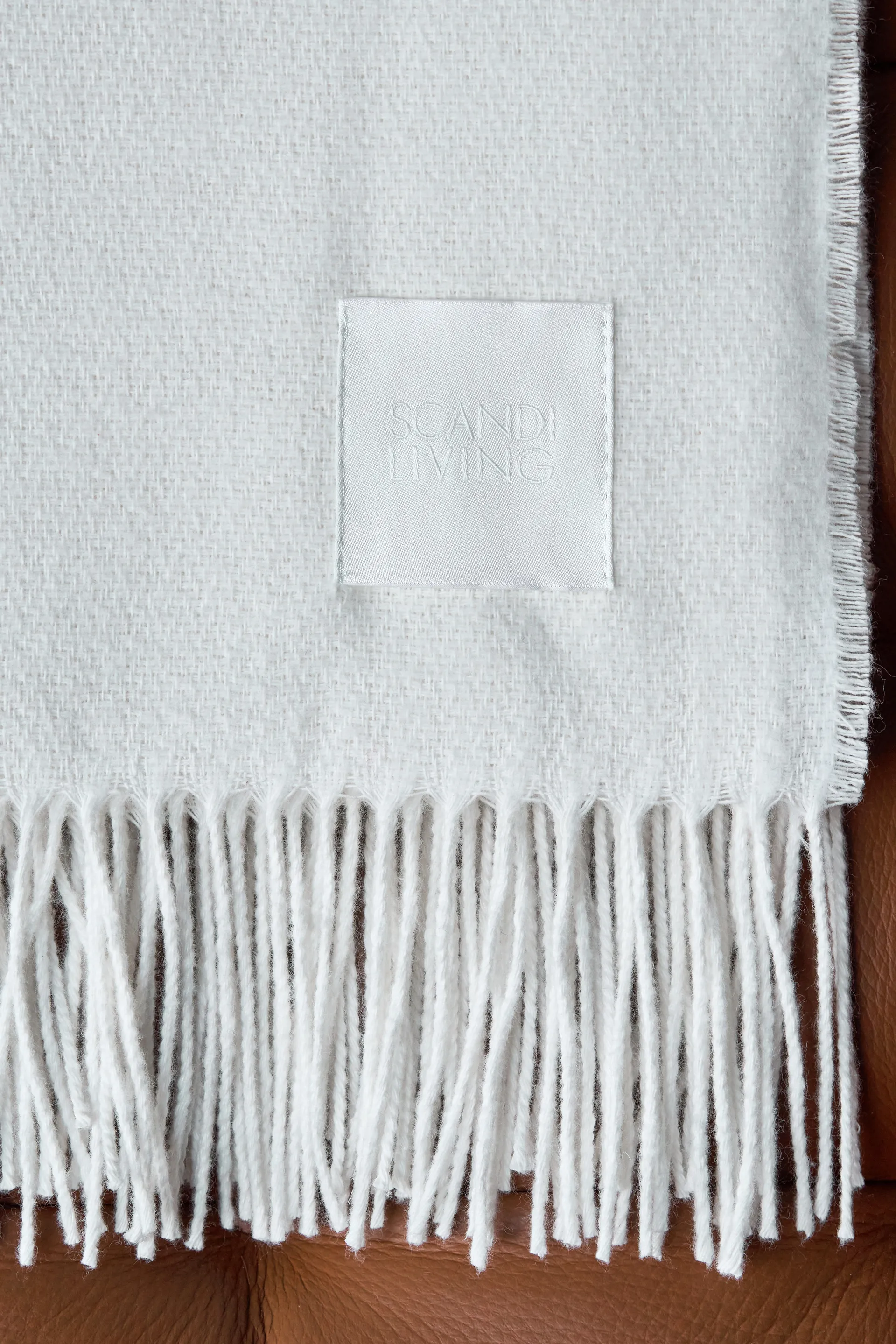 Loom bomullspledd 125x170 cm, Birch Scandi Living
